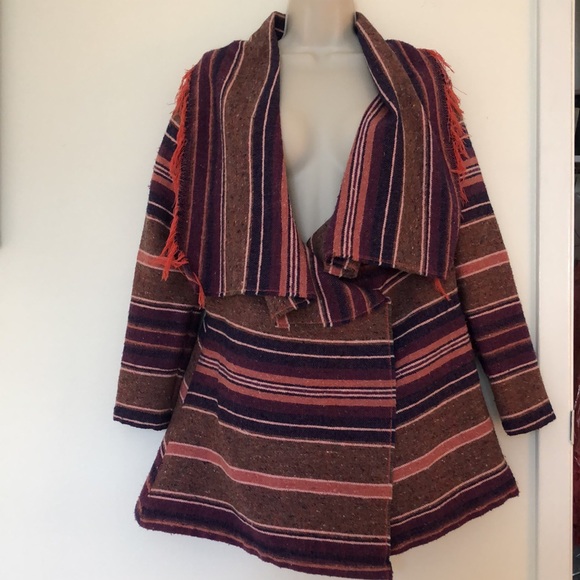 Handmade purple & pink striped jacket 💕💟 - Picture 1 of 14